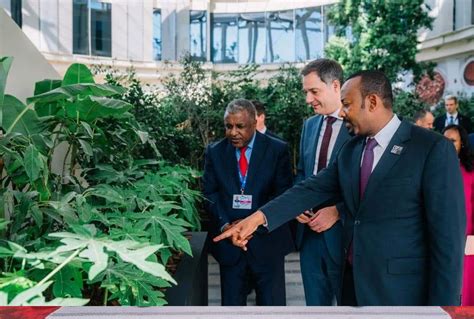 Pm Abiy Meets Belgian Counterpart At Ethiopian Green Legacy Pavilion In