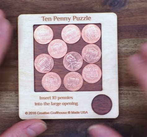 The ten penny puzzle is an absolute minimalistic puzzle. Request What are the dimensions of the large opening ...