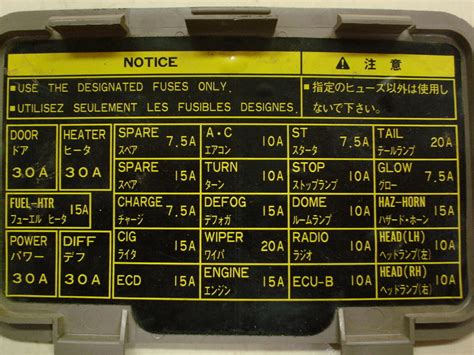 Land cruiser (16) matrix (4) mr2 (1. 2000 Toyota 4runner Fuse Box Diagram Image Details | schematic and wiring diagram