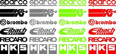 12 Pcs Racing Sponsors Logo Sport Sticker Emblem Decal For Any Car BMW