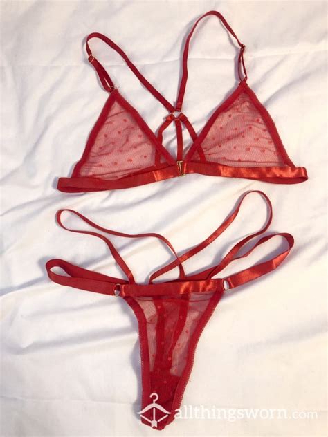 Buy See Through Red Lingerie Set 🍎