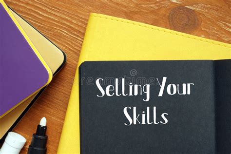 Financial Concept About Selling Your Skills With Sign On The Piece Of