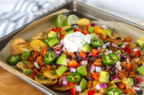Pile these beefy nachos high with your favorite toppings for a true delight. Loaded Plantain Nachos | Recipe | Healthy snacks recipes ...