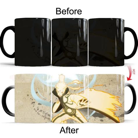 Naruto Sasuke Uchiha Coffee Mugs Cup 11oz Changing Color Heat Tea Mug