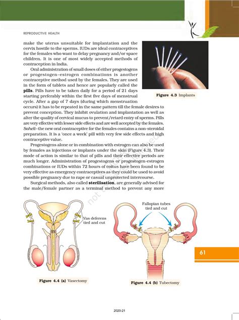 Reproductive Health Ncert Book Of Class 12 Biology