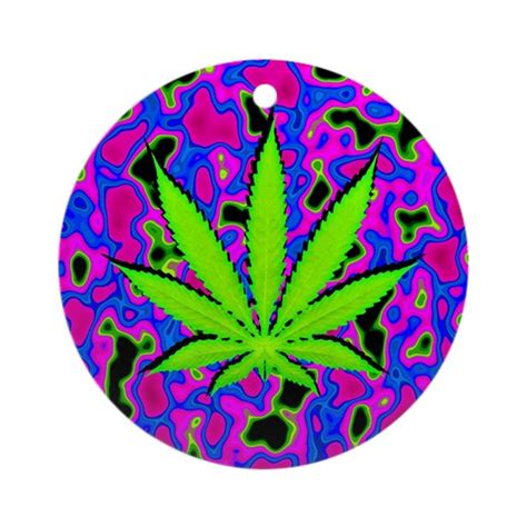 Mate this is greatest looking odyssey leaf i've seen. Psychedelic Pot Leaf Ornament by sciencedoodles