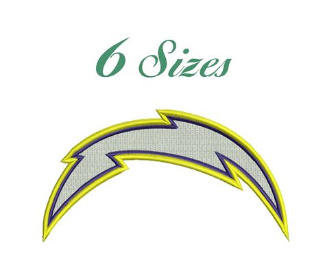 Los Angeles Chargers Nfl Football Embroidery Machine Design Etsy