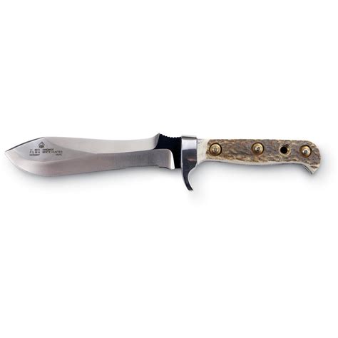 Puma Hand Forged Original White Hunter Knife With Leather Sheath