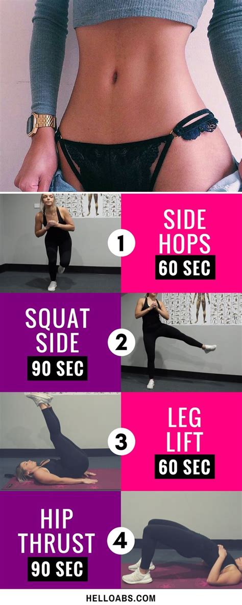 these 4 exercises gives you a smaller waistline and bigger hips… fast hello abs bigger hips