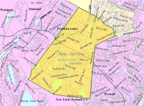 ملف Census Bureau map of Franklin Lakes New Jersey png المعرفة