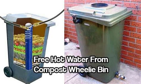 Free Hot Water From Compost Wheelie Bin Compost Hot Water Diy Compost