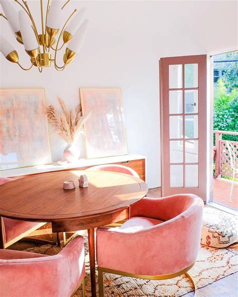 Mitzi Hudson Valley Lighting On Instagram The Pink Dining Room Of