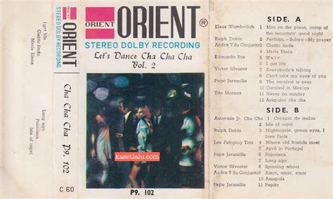 Orient P9102 Lets Dance Cha Cha Cha Vol 2 Kaset Lalu