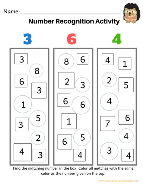 Free Printable Number Worksheets Kindergarten Math Numbers Trace