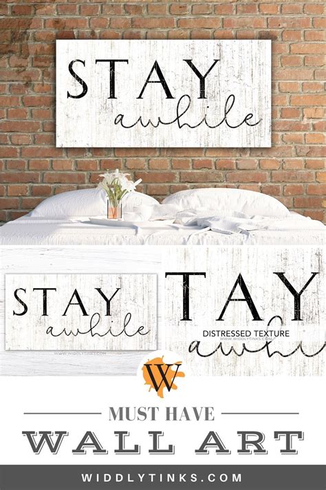 Modern Farmhouse Stay Awhile Sign Widdlytinks Wall Art Different