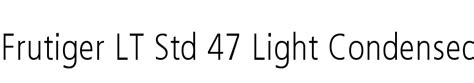 Frutiger Lt Std 47 Light Cn Font Shelly Lighting