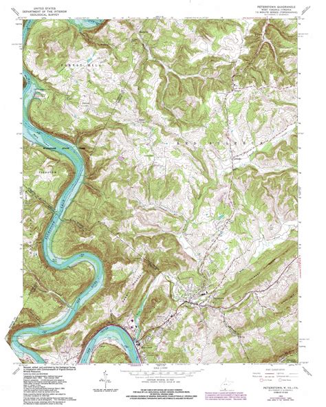 Peterstown Topographic Map Wv Va Usgs Topo Quad 37080d7
