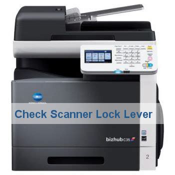 Konica minolta bizhub c35 manual online: Bizhub C35 Check Scanner Lock Lever Error