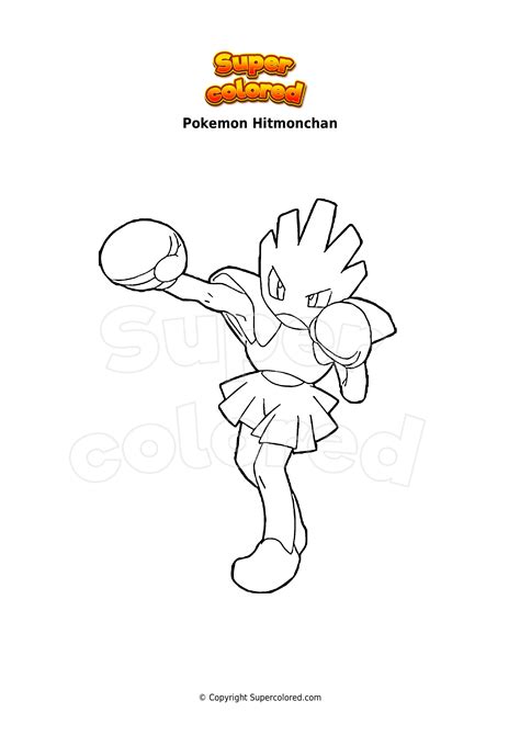 Coloring Page Pokemon Hitmonchan