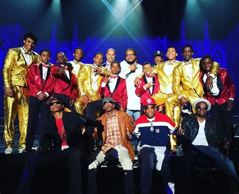 The Younger And Older Versions Of New Edition Cast Members With The