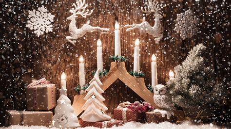 Christmas Candles Sfondi Gratuiti Per Desktop Netbook 1366x768 Hd