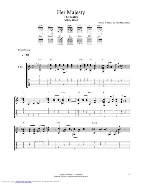 Her Majesty Guitar Pro Tab By Beatles