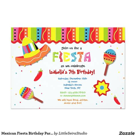 Mexican Fiesta Birthday Party Invitations Mexican Party