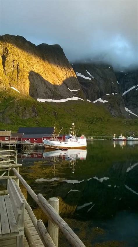 Reine Norway Midnight Sun Lofoten Islands Noruega Paisagens