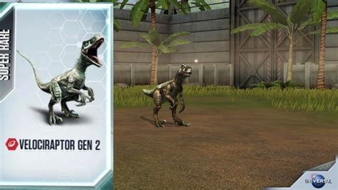 Jurassic World The Game New Velociraptor Gen 2 Level Up Youtube