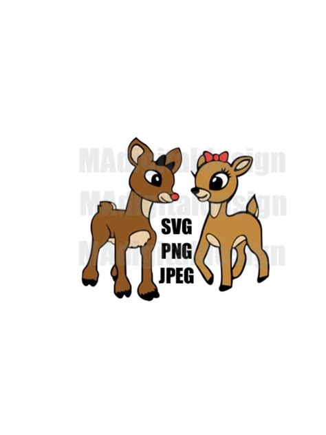 Rudolph The Red Nosed Reindeer And Clarice Digital Cut File Etsy