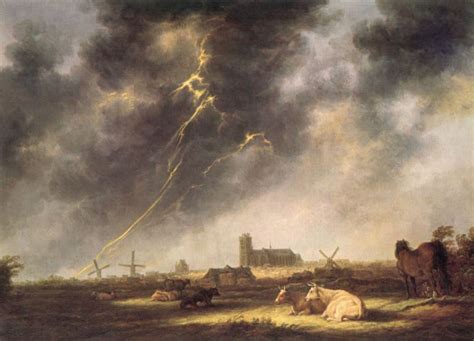 Rolling Thunder Lightning In The Landscape Dutch Painters Landscape