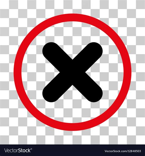 Cancel Rounded Icon Royalty Free Vector Image Vectorstock