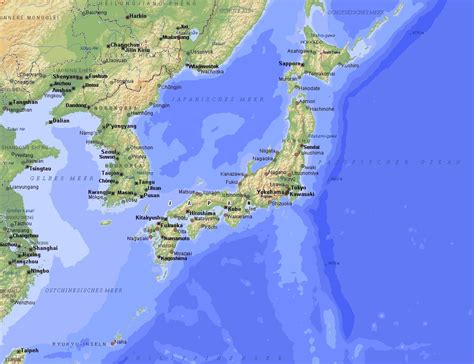 Mit knapp unter 40 millionen einwohnern ist tokio einer der größten ballungsräume der welt. Japan Karte Deutsch