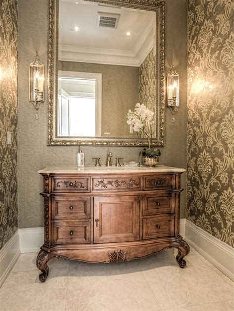 Traditional Powder Room Design Ideas Remodels And Photos With Dark Wood
