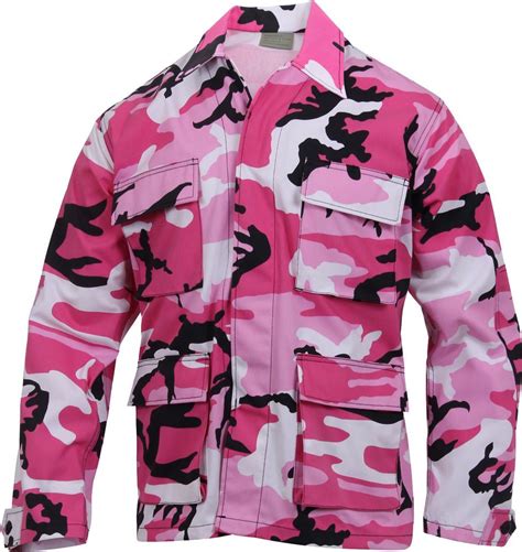 Mens Purple Camouflage Military Bdu Shirt Tactical Uniform Army Coat