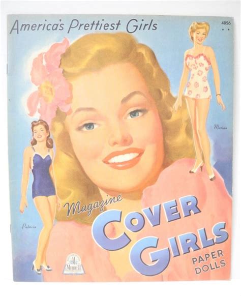 Vintage 1944 Magazine Cover Girls Paper Dolls Americas Prettiest