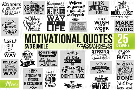 Motivational Quotes Svg Bundle 418580 Cut Files Design Bundles