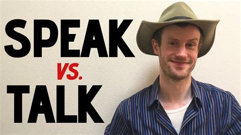 What S The Difference Between Speak And Talk Youtube