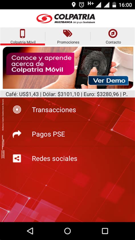 Nos transformamos para que tu vida financiera sea una experiencia. Colpatria Móvil Personas - Aplicaciones Android en Google Play