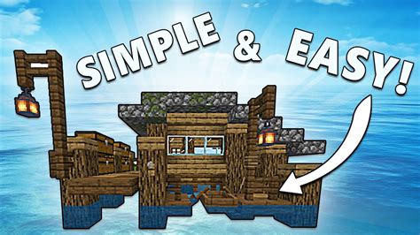 Minecraft Pe Efficient Survival Fishing Hutshack Tutorial Build 1