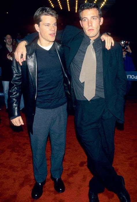 Ben Affleck And Matt Damon 90s Celebrity Fashion Flashback Ashton Kutcher George Clooney