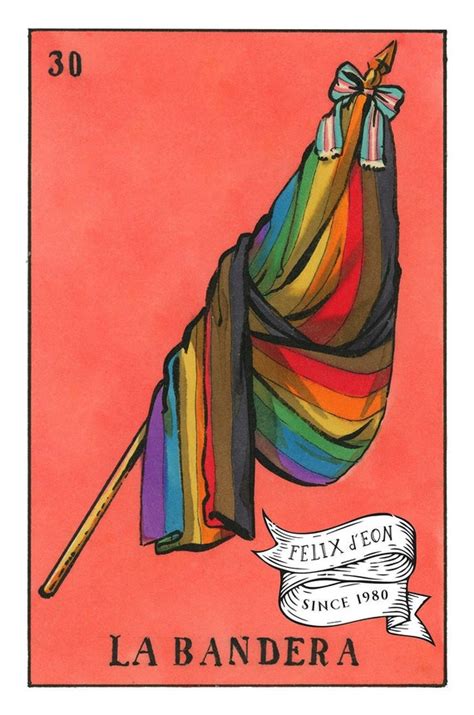 La Bandera Poc Queer Felix Deon Lgbtq Mexican Loteria Etsy