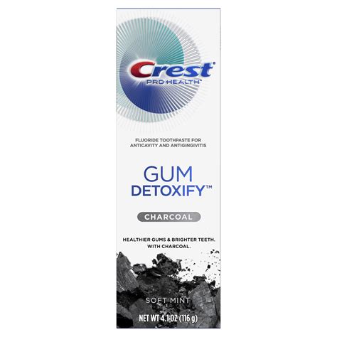 Crest Gum Detoxify Charcoal Ingredients Protection Сomposition