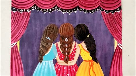 Best Friends Drawing And Painting For Beginners Three Best Friends
