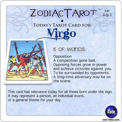 Daily Tarot Card For Virgo From Zodiactarot Want To Learn How To Read
