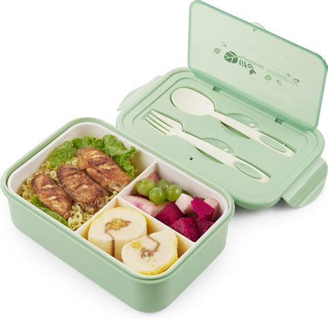 Bento Box For Kids And Adults Lunch Container With Spoon And Forkreusable