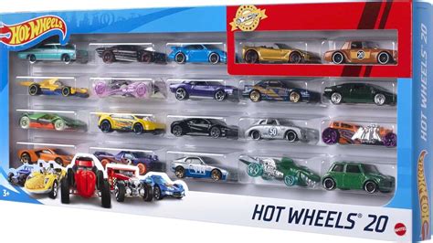 Hot Wheels 20 Pack Of 164 Scale Toy Sports And Race Cars Collectible