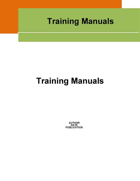 Training Manual 40 Free Templates And Examples In Ms Word