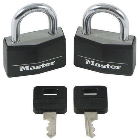 Master Lock Covered Solid Body Padlocks 14 Shackle Diameter 2 Pack