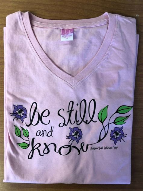 Be Still And Know Womens T Shirt Rainbow Trail Lutheran Camp Pop Shop